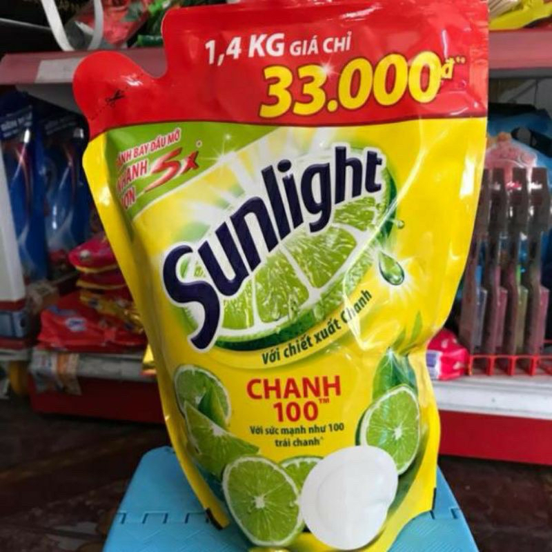 Nước Rửa Chén-Bát Sunlight Chanh Túi 1,4Kg