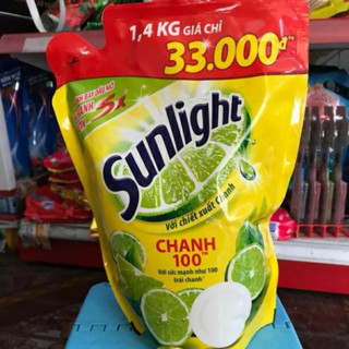 Nước Rửa Chén-Bát Sunlight Chanh Túi 1,4Kg