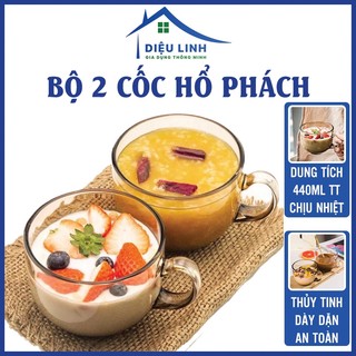 Set hai cốc hổ phách,chất liệu thuỷ tinh sang trọng màu hổ phách chịu nhiệt 440ml dieulinhshop