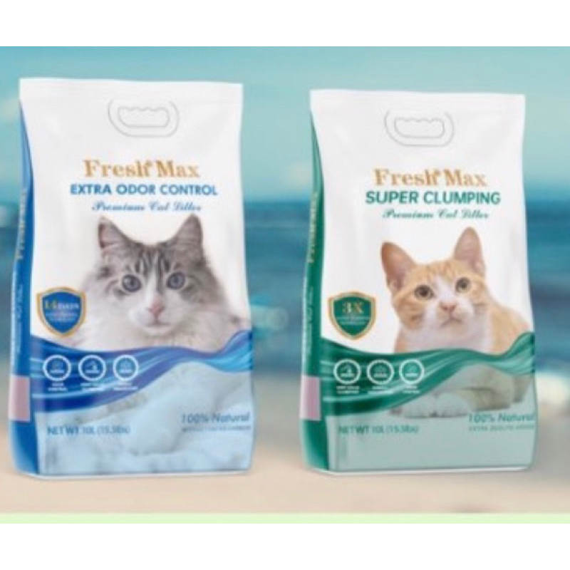 CÁT VỆ SINH CHO MÈO Fresh Max Super Clumping 10L.