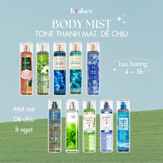 [Mùi thanh mát] BODY MIST Xịt thơm Bath & Body Works - Victoria’s Secret ít ngọt, fresh & clean