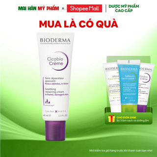 Kem dưỡng ẩm phục hồi da dưỡng chuyên sâu Bioderma Cicabio Crème 40ml