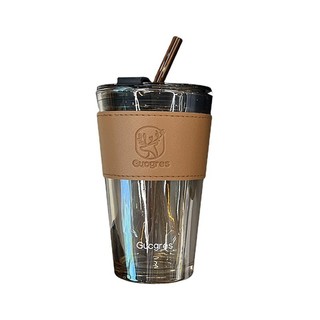  Cốc thủy tinh da HANGY 450ml quà tặng cho đơn hàng khi mua Tăm nước và Bàn chải điện