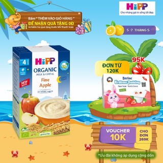 Bột ăn dặm dinh dưỡng Sữa, Chúc ngủ ngon táo tây HiPP Organic 250g