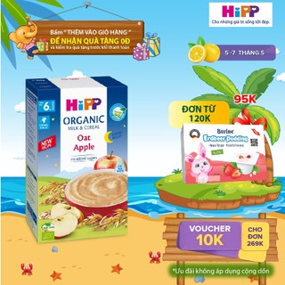 Bột ăn dặm dinh dưỡng Sữa, Chúc ngủ ngon Yến mạch, Táo tây HiPP Organic 250g