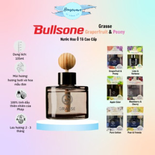 Nước hoa ôtô cao cấp Bullsone Grasse Diffuser Grapefruit & Peony/Blackberry Cherry/..105ml - 100% Chính Hãng