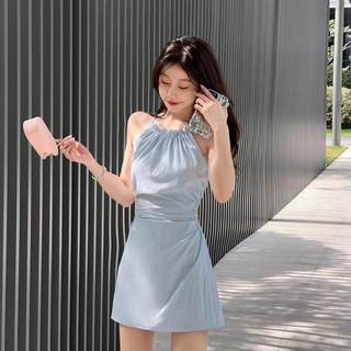 Váy Moon dress dáng ngắn buộc nơ lưng kèm tua rua phong cách CHANGSTORE - V205