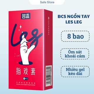  Bao cao su ngón tay LES LEG bcs ngón tay siêu mỏng bcs siêu mỏng hộp 8 bao 