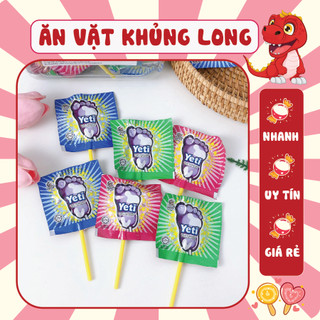 Kẹo mút hình bàn chân Yeti các vị thơm ngon cho bé, đồ ăn vặt ,Ăn vặt Khủng Long