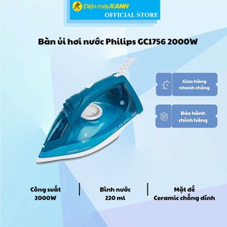 Bàn ủi hơi nước philips gc1756 2000w
