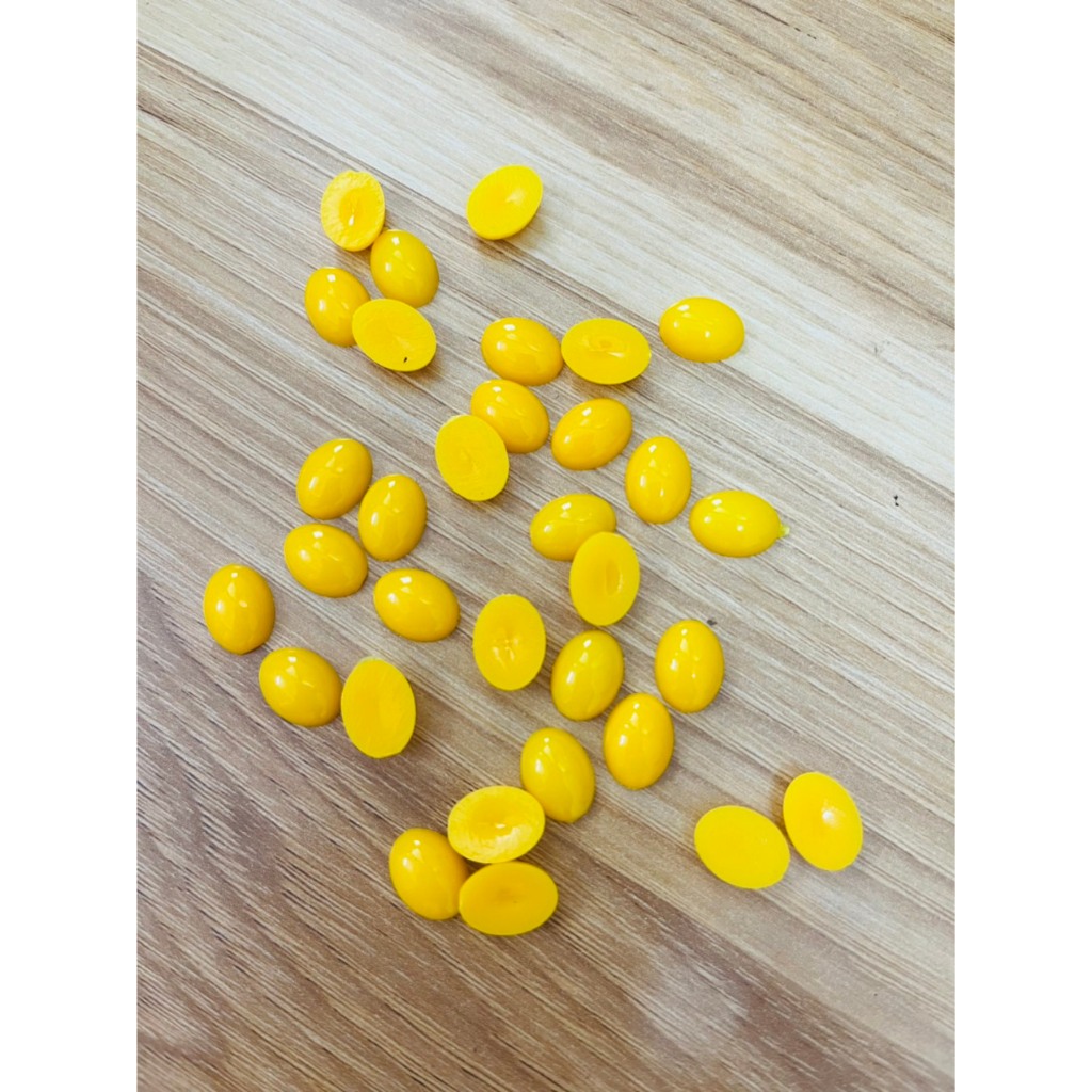 Mắt oval dán màu vàng (10 cái)