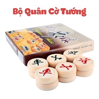 Bộ quân cờ tướng cao cấp siêu bền siêu đẹp đập to cực sướng tay quân cờ sắc nét - trò chơi chiến thuật căngquân
