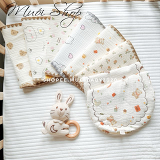  Tấm Lót Đầu Gối xô sơ sinh 10 lớp mềm mại thoáng khí cho bé kt 25x39cm 