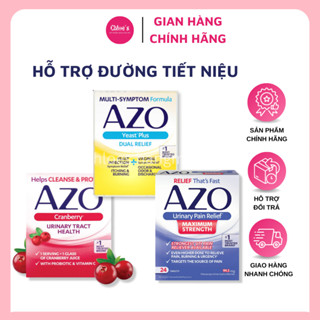 [Có che tên] Viên uống AZO YEAST PLUS vàng cranberry đỏ hỗ trợ các vấn đề PHỤ KHOA tiết niệu nhập Mỹ Date 2026-2027