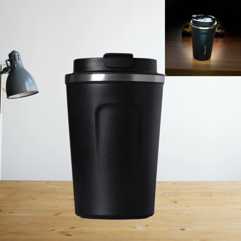 Bình giữ nhiệt cao cấp màu đen 350ml, Bình đựng coffee