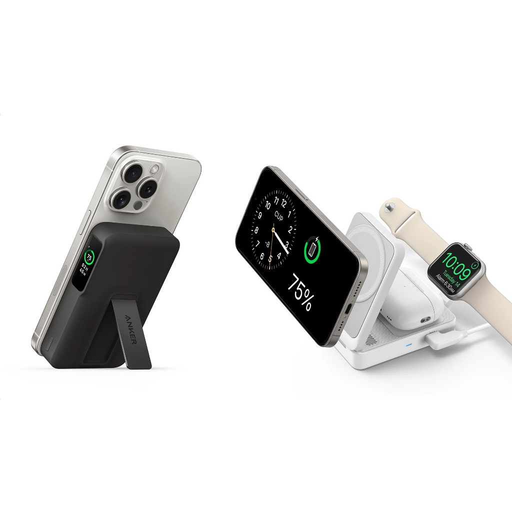 Sạc Dự Phòng Không Dây hít từ tính Anker Maggo dung lượng 10.000mAh QI2.0 15W-PD 27W - A1654