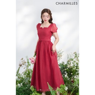 Đầm Charmilles cổ vuông tay bồng 24MD106.1DM