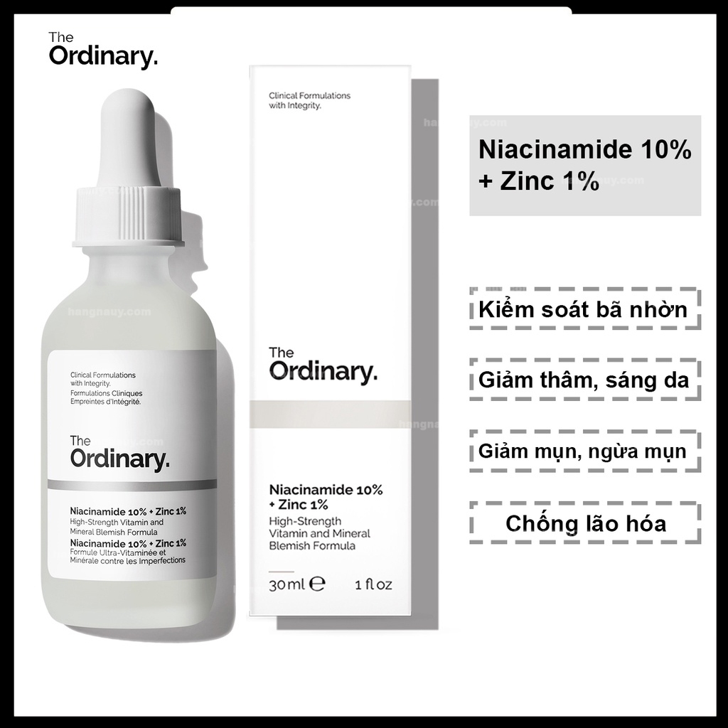 SERUM THE ODINARY NIACINAMIDE + ZINC1% giảm mụn, se khít lỗ chân lông