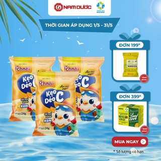3 Dây Kẹo dẻo C Ích Nhi (dây 10 gói) bổ sung Kẽm giúp bé ăn ngon, tăng cường đề kháng và phát triển thể chất, trí não