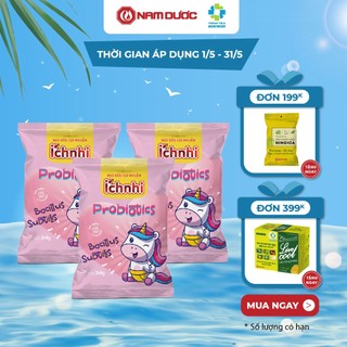3 Dây Kẹo dẻo lợi khuẩn Ích Nhi (dây 10 gói) chứa lợi khuẩn bacillus subtilis hỗ trợ tiêu hóa, đề kháng, tăng hấp thu