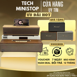Loa xm-520 bluetooth vỏ gỗ siêu bass, loa để bàn thiết kế sang trọng âm thanh trầm ấm - 20w