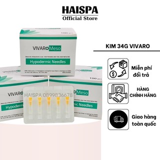 50 đầu kim meso 34G 4mm Hàn Quốc, tiêm meso căng bóng