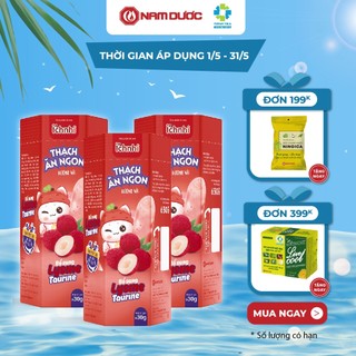 3 HỘP Thạch ăn ngon Ích Nhi hộp 21 túi, bổ sung Lysine, Taurin tăng cường chuyển hóa, giúp trẻ phát triển chiều cao