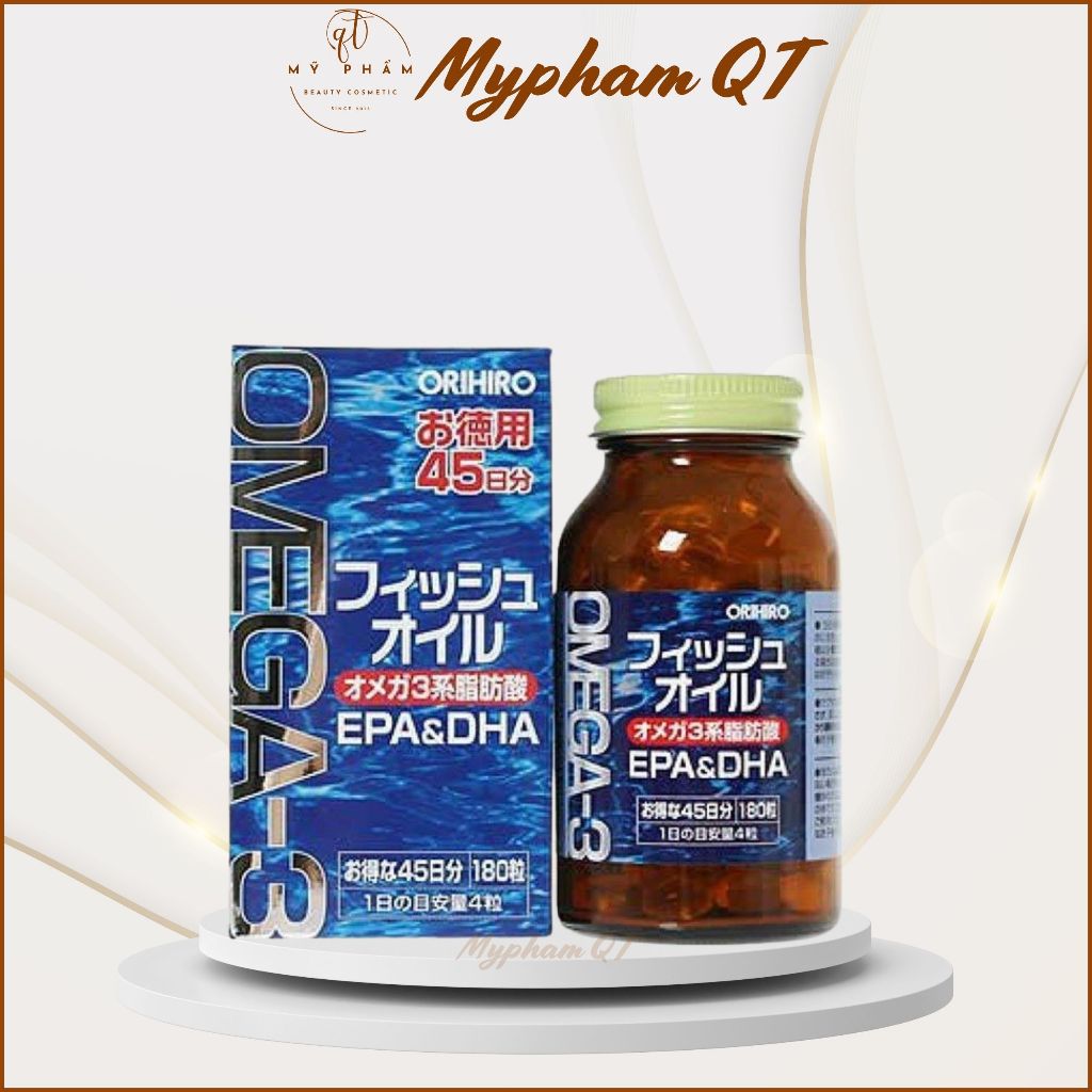 Viên Uống Dầu Cá Omega 3 Orihiro Fish Oil tốt cho mắt, tim mạch và não Nhật Bản
