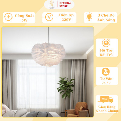 Đèn Chùm Energy Green Lighting Mây Lông Vũ - TN329 (30cm) - Phong Cách Hiện Đại - Trang Trí Phòng Khách / Phòng Ngủ