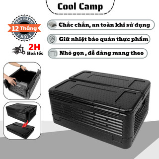Thùng Xốp Giữ Nhiệt Dã Ngoại Gấp Gọn Siêu Nhẹ Dùng Bảo Quản Thực Phẩm, Thùng Đựng Đồ Cắm Trại