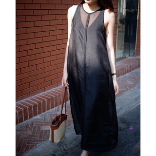 Đầm suông dài màu đen mùa hè, dạo phố, cafe UP2 workshop Cole Dress
