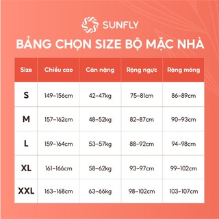 Bộ pijamas SUNFLY chất lụa áo cộc quần dài ST9140