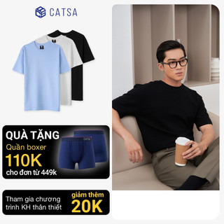 Áo thun nam CATSA cổ tròn chất liệu cotton thoáng mát thấm hút tốt ATN272 - ATN273 - ATN288