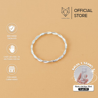 Nhẫn Bạc Ta CaoBac Jewellery Cho Nữ Trơn Không Đá Hình Xoắn Basic