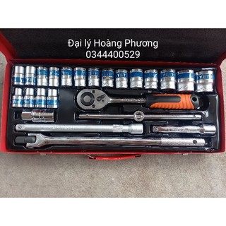 BỘ TUÝP 24 CHI TIẾT YETY TIÊU CHUẨN MỸ TAY 1/2" HỆ MÉT YETI KW-S424D-1, BỘ KHẨU YETY