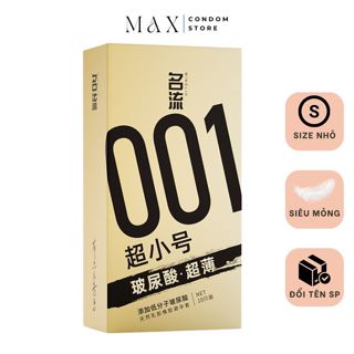  Bao cao su size nhỏ 45mm SMALL 001 bcs 001 siêu mỏng kéo dài thời gian quan hệ hộp 10 
