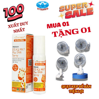 (Mua có quà ) Vitatree D3 K2 MK7 Plus DHA Spray Chai 20ml