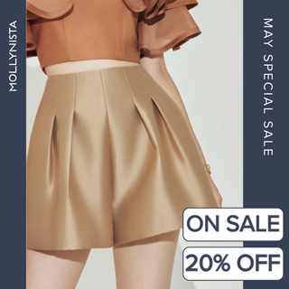 MOLLYNISTA (CHÍNH HÃNG) Quần thiết kế Abbey short taffeta nữ tính cao cấp đi chơi đi tiệc