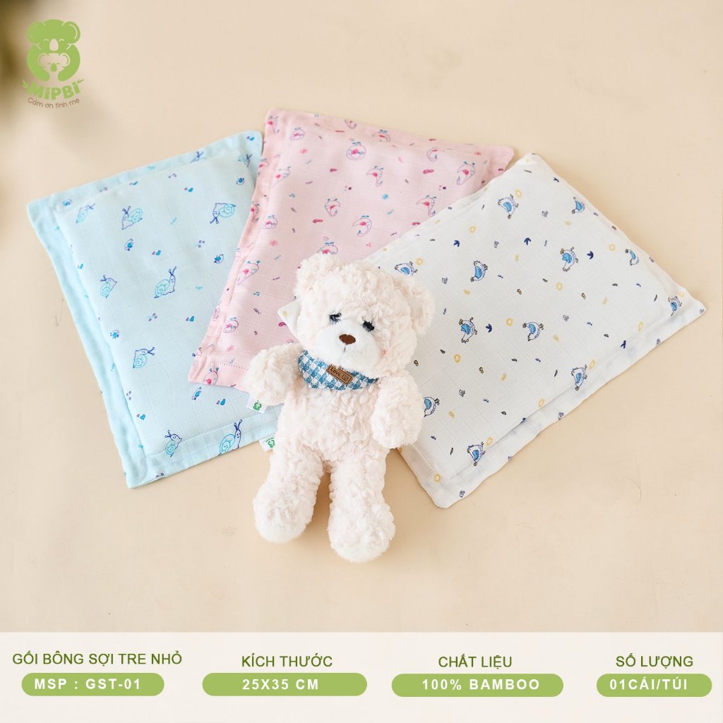 Mipbi. Gối bông tre mipbi cho bé sơ sinh