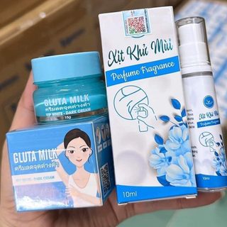 Kem thâm gluta milk thái lan, gluta milk kem giảm thâm nách tặng xịt khử mùi