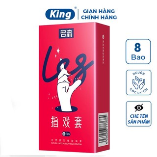 Bao cao su ngón tay LES LEG, bcs ngón tay siêu mỏng, bcs ngón tay nhiều gel hộp 8 bcs