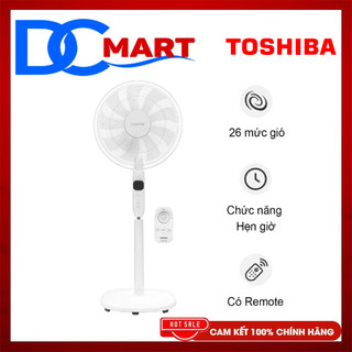 Quạt đứng remote Toshiba F-LSD10(H)VN Màu Xám Trắng - Bảo Hành Chính Hãng