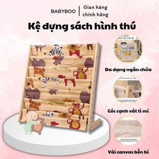  Kệ đựng sách,kệ sách gỗ cho bé giá sách 7 tầng bằng vải canvas kèm khung gỗ cao cấp 