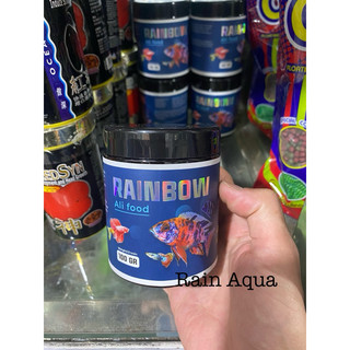 Thức Ăn Rainbow Cám cá Rainbow Lên Màu Cho Cá Ali và các loại cá cảnh lọ 100g
