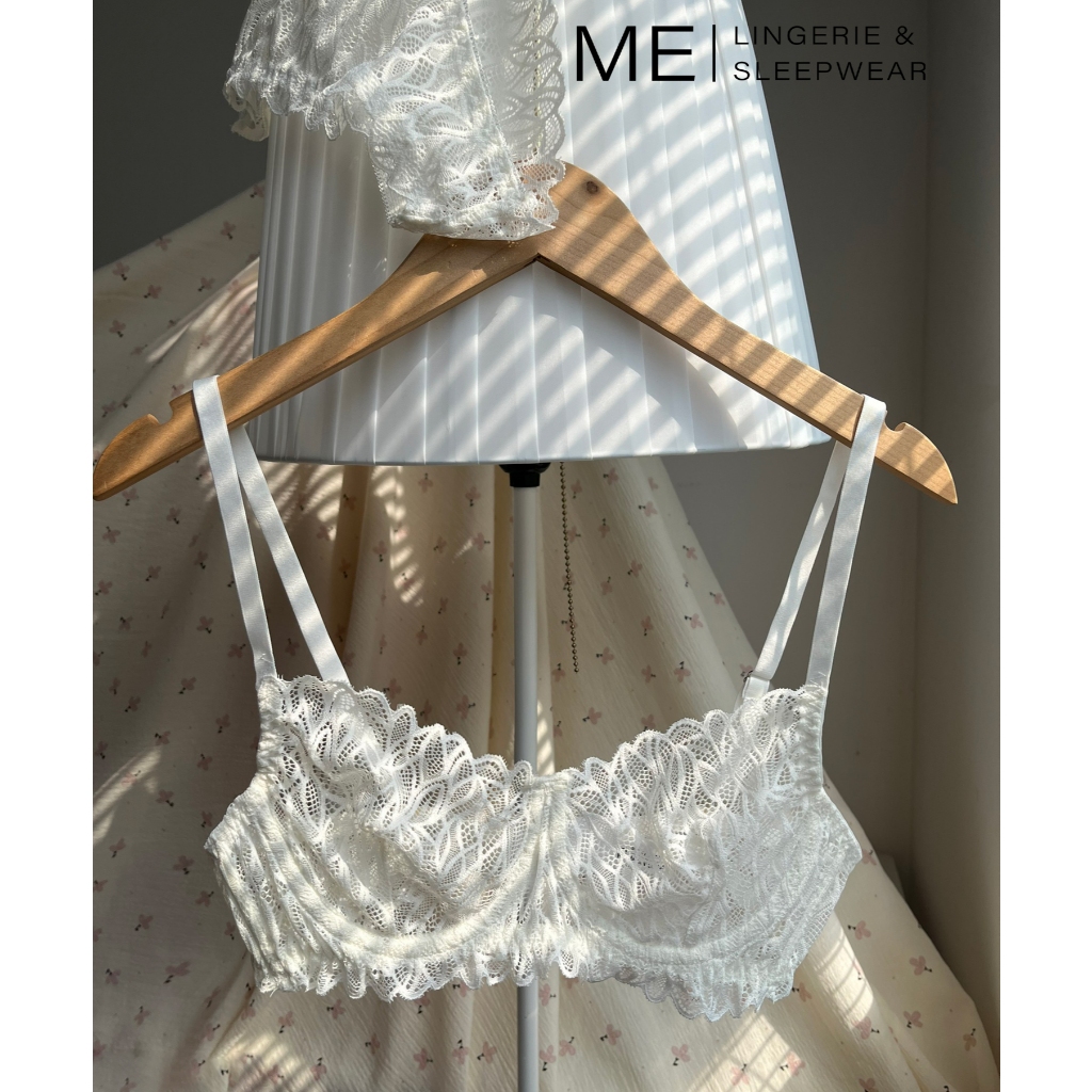 Áo lót ren có gọng quả chéo không mút không lót mỏng gợi cảm có móc lưng và tăng đưa điều chỉnh Melingerie &Sleepwear