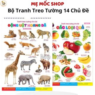  Tranh Treo Tường Cho Bé Học Về Thế Giới Xung Quanh Bộ 14 Chủ Đề Đa Dạng Song Ngữ Giúp Bé Học Tập 