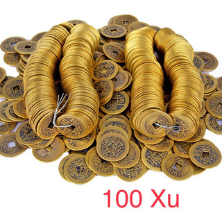 COMBO 100 Đồng Xu cổ Ngũ Đế, để bàn thờ thổ địa thần tài cầu tài lộc may mắn: H5 T3 -