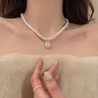 [Tím.Little] DÂY CHUYỀN CHOKER PHỐI NGỌC TRAI GIẢ, VÒNG CỔ ULLZANG