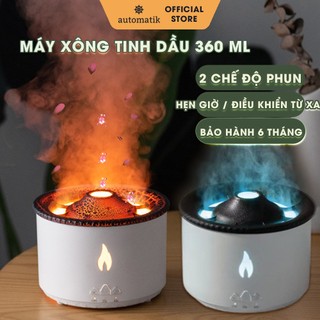 Máy Phun Sương Tạo Ẩm Khuếch Tán Tinh Dầu, Máy Xông Tinh Dầu Phòng Ngủ Ngọn Lửa Thơm Phòng Automatik