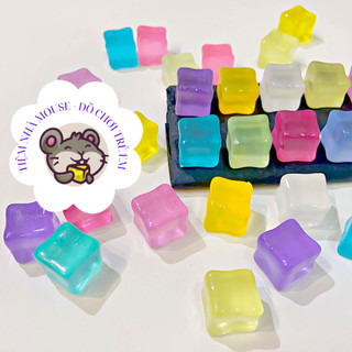 Combo 20 đá dạ quang,charm phát sáng,đá pha lê phát sáng nhiều màu làm đồ decor,handmade,DIY,trang trí kích thước 1,8cm